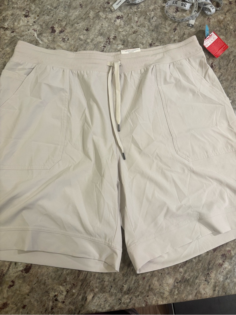 St. John's Moonbeam Active Bay Cream Drawstring Hybrid Shorts